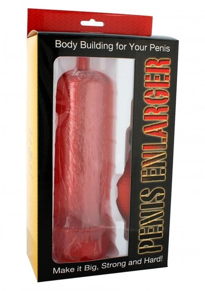 Вакуумная помпа Penis Enlarger Pump, 18х5,5 см PipeDream (Красный) 