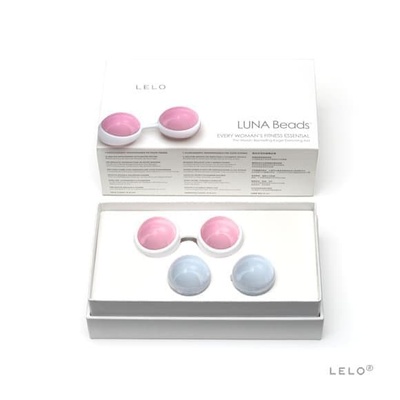 Lelo Luna Beads Mini - вагинальные шарики, 3 см (розовый с голубым) (Мульти) 
