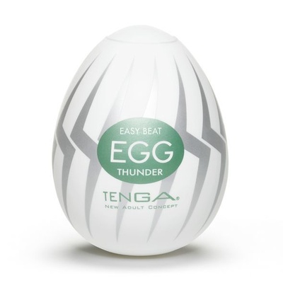 Tenga Egg Thunder - Мастурбатор-яйцо, 5х4.5 см (белый) (Зеленый) 