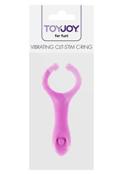 Кольцо на пенис Vibrating Clit-stim C-ring, 10х3,5 см Toy Joy (Розовый) 