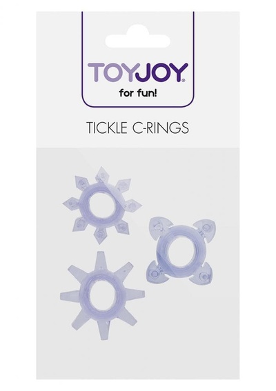 Эрекционные кольца Tickle C-rings Purple Toy Joy (Пурпурный) 