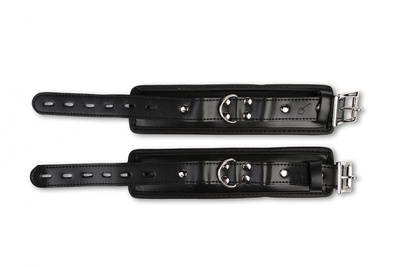 Широкие мягкие наручники с полукольцами Пикантные штучки (Черный) 