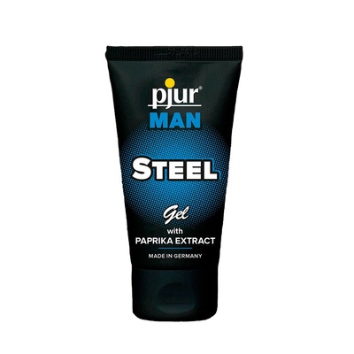 Возбуждающий гель для массажа Pjur Man Steel Ge, 50 мл (Прозрачный) 