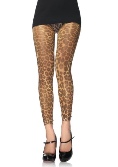 Leg Avenue Lurex leopard LEG7535 - Леопардовые леггинсы, O/S, (леопардовый) 