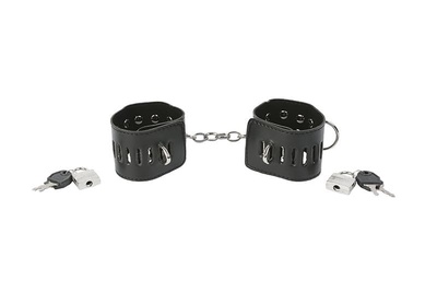 Неподшитые наручники черные Пикантные штучки (Черный) 