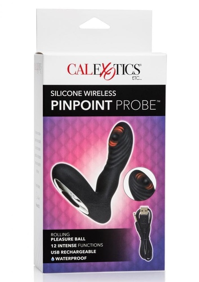 Массажер простаты Wireless Pinpoint Probe, 10,25x3.25 см California Exotic Novelties (Черный) 