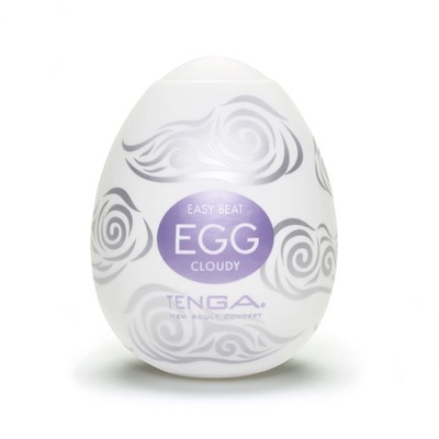 Tenga Egg Cloudy - Мастурбатор-яйцо, 5х4.5 см (белый) (Сиреневый) 