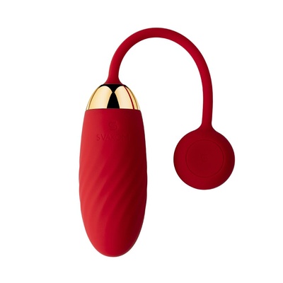 Svakom Ella Vibrating Egg Red - виброяйцо со смарт-управлением, 21.5х3.3 см (коралловый) (Красный) 