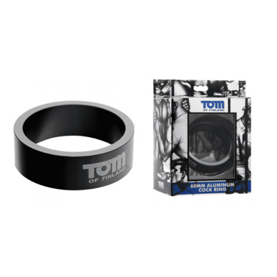 Tom of Finland 60mm Aluminum Cock Ring - эрекционное кольцо (Черный) 