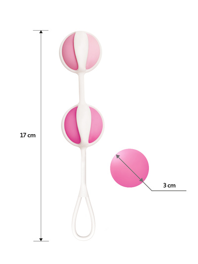 Gvibe Geisha Balls 2 - Шарики Гейши для тренировки интимных мышц, 3 см (розовый) Gvibe (Англия) 