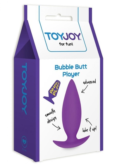 Анальная пробка Bubble Butt Player Advanced, 10х3 см (черный) Toy Joy 
