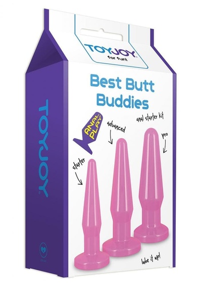 Набор анальных пробок Best Butt Buddies (пурпурный) Toy Joy (Фиолетовый) 