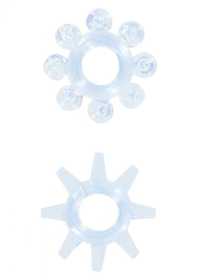 Эрекционные кольца Power Stretchy, 2 шт (белый) Toy Joy 