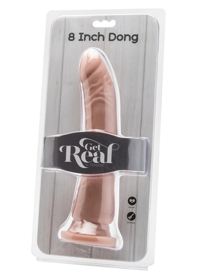 Реалистичный фаллоимитатор на присоске Get Real ToyJoy, 20,5х4 см (телесный) Toy Joy 