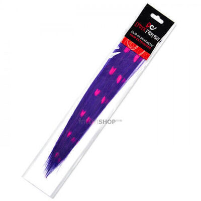 Локоны Цветные Clip-In, фиолетовые с розовыми сердечками Erotic Fantasy 