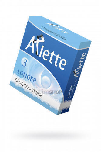 Презервативы Arlette Longer, Продлевающие, 3 шт. (Прозрачный) 