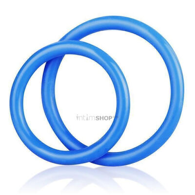 Силиконовые кольца Silicone Cock Ring Set, голубые BlueLine (Голубой) 
