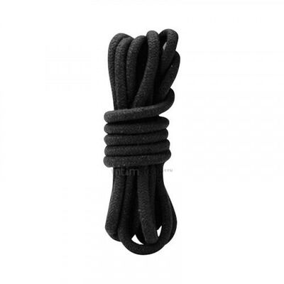 Хлопковая веревка Lux Fetish для шибари, черная, 3м (Черный) 