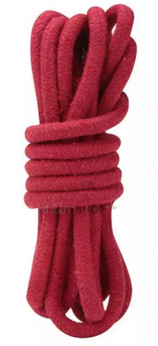 Хлопковая веревка Lux Fetish для шибари, красная, 3м (Красный) 