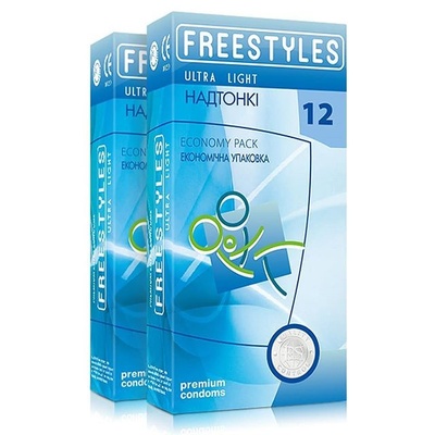 Freestyles Light - тонкие презервативы, 12 шт. (прозорий) 