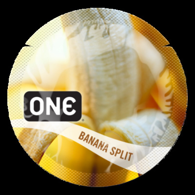 ONE Flavor Waves Banana Split - презерватив (Желтый) 
