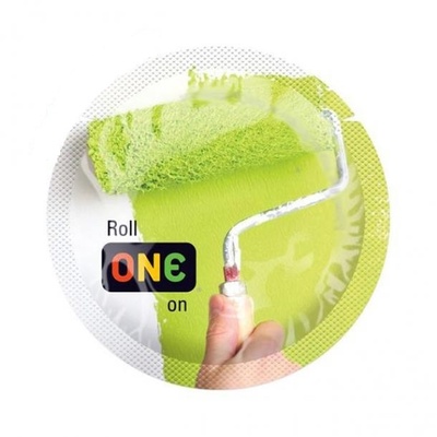 ONE Color Sensation - Презерватив цветной (зеленый) 