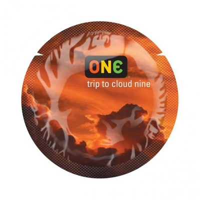 ONE Color Sensation - Презерватив цветной (оранжевый) 