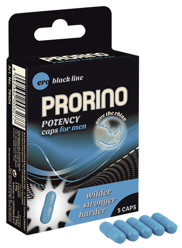 Prorino Potency Caps for MEN - мужские возбуждающие капсулы, 5 шт (Синий) 
