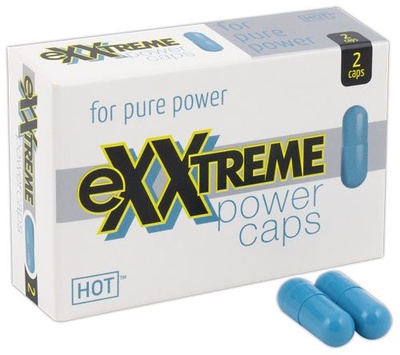 HOT eXXtreme Power Caps - энергетические капсулы для мужчин, 2 шт (Белый) 