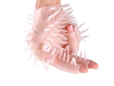 Браззерс - перчатка c усиками для стимуляции, 15.5х10 см. Brazzers (Белый) 