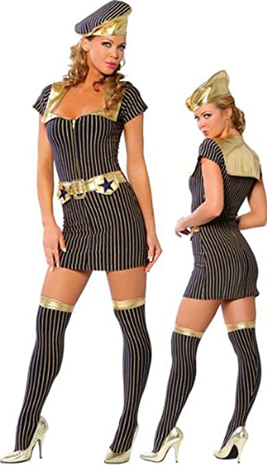 Roma costume - Navy Dress - Платье военно-морское, M/L (Черный) 