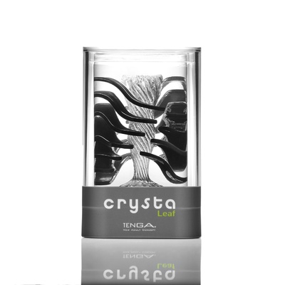 Tenga Crysta Leaf - мастурбатор c уникальным рельефом в виде стимулирующих лепестков, 12х5 см (чёрный) (Черный) 