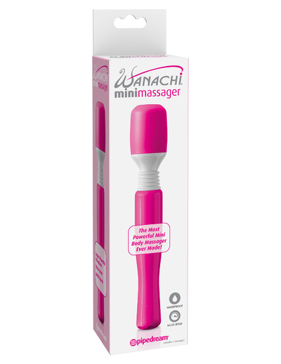 Pipedream - Mini Wanachi Massager - Вибромассажер, 21х3,2 см., (розовый) 