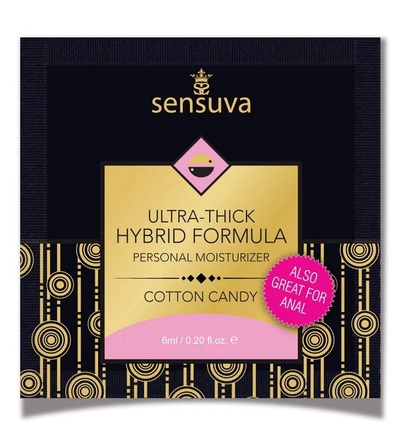 Sensuva - Ultra -Thick Hybrid Formula Cotton Candy - Пробник лубриканта на гибридной основе, 6 мл. Sensuva (США) (Прозрачный) 