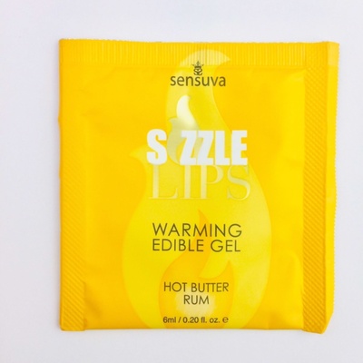 Sensuva - Sizzle Lips Butter Rum - Пробник массажного геля, 6 мл. Sensuva (США) (Прозрачный) 