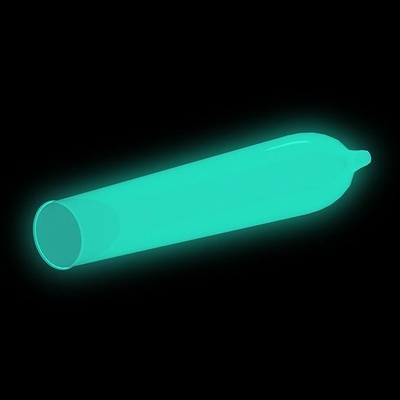 One Glowing Pleasures - презерватив светящийся в темноте (Бежевый) 