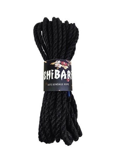 Feral Feelings Shibari Rope - Джутовая веревка для Шибари, 8 м (черная) Feral Feelings (Украина) (Черный) 