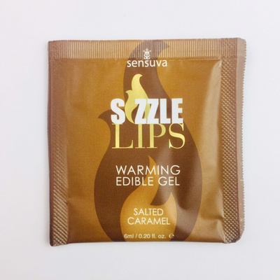 Sensuva - Sizzle Lips Salted Caramel - Пробник массажного геля, 6 мл. Sensuva (США) (Прозрачный) 