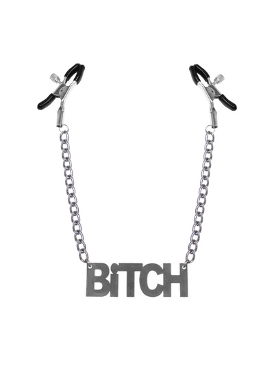 Bitch, Feral Feelings - Nipple clamps Bitch - Зажимы для сосков (серебро/черный) Feral Feelings (Украина) (Серебристый) 