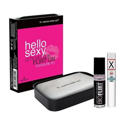 Sensuva Hello Sexy - Подарочный набор для флирта (стимулирующий бальзам для губ и феромоны) Sensuva (США) (Прозрачный) 