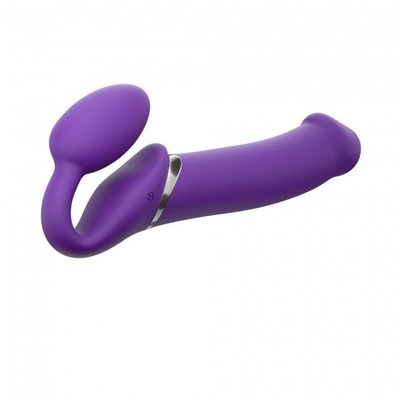 Strap-On-Me Vibrating Violet XL - безремневой страпон с вибрацией, 20х4.5 см (Фиолетовый) 