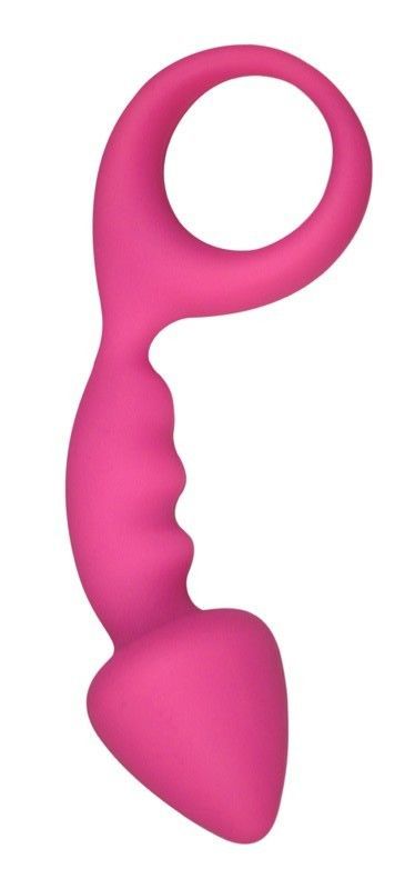 Adrien Lastic Budy Pink - анальная пробка со стимулирующей ножкой, 13х2.5см (розовый) 