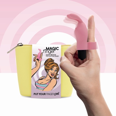 FeelzToys Magic Finger Vibrator - Вибратор на палец, 10х3 см., (розовый) 