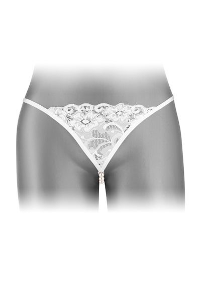 Fashion Secret Venusina White - трусики-стринги с жемчужной ниткой, OS (белый) Fashion Secret (Франция) 