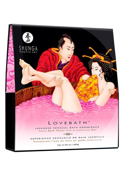 Shunga Love Bath Dragon Fruit - необычный гель для ванны со сладким ароматом фруктов, 650 г. (Розовый) 