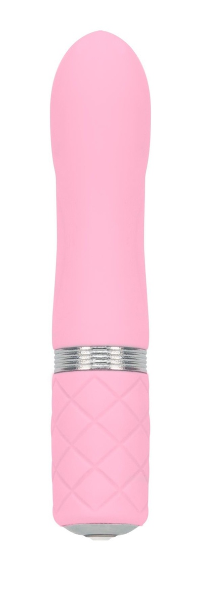 Pillow Talk Flirty Pink - роскошный вибратор с кристаллом Сваровски, 7х2,2 см. (Розовый) 