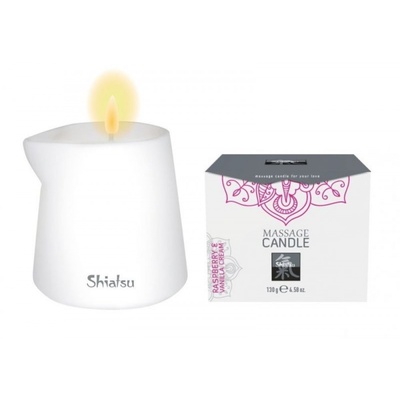 Shiatsu Massage candle Raspberry and vannilla - массажная свеча с ароматом малины и ванильного крема, 130 мл (Прозрачный) 