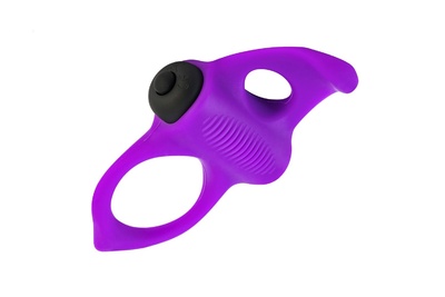 Adrien Lastic Lingus MAX Violet эрекционное виброкольцо с язычком для стимуляции клитора, 9.5х3 см (Фиолетовый) 