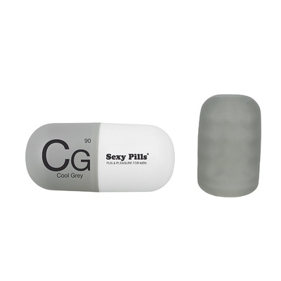 Love To Love Sexy Pills Cool Grey - мастурбатор-пилюля, 30,5х5,3 см. (серый) 