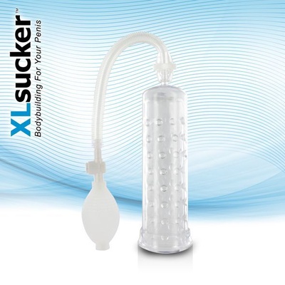 XLsucker Penis Pump - Вакуумная помпа для стойкой эрекции, 19Х5 см (прозрачный) 